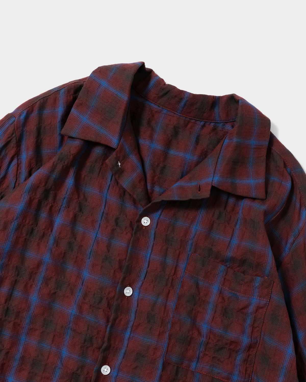 L/S SHIRRING CHECK SHIRT