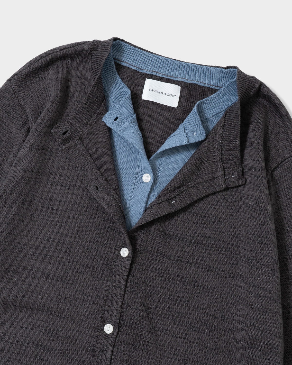 DOUBLE LAYERED KNIT CARDIGAN