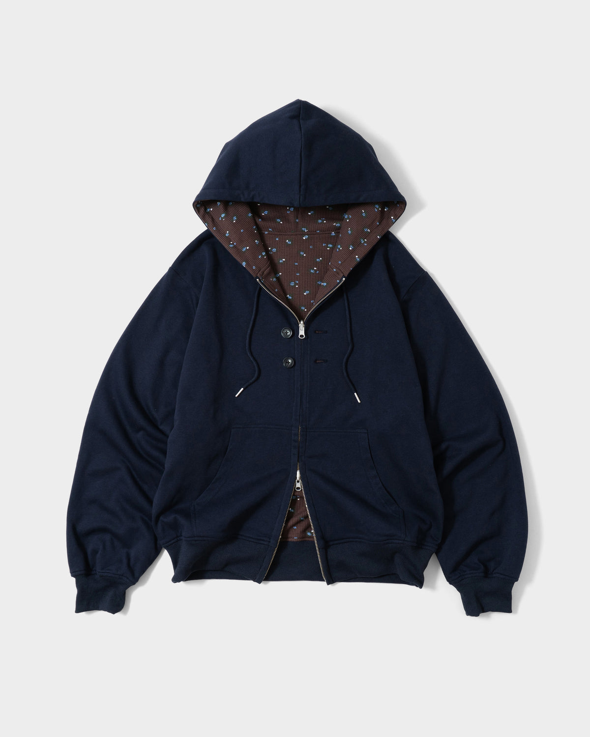 REVERSIBLE FLOWER THERMAL HOODIE