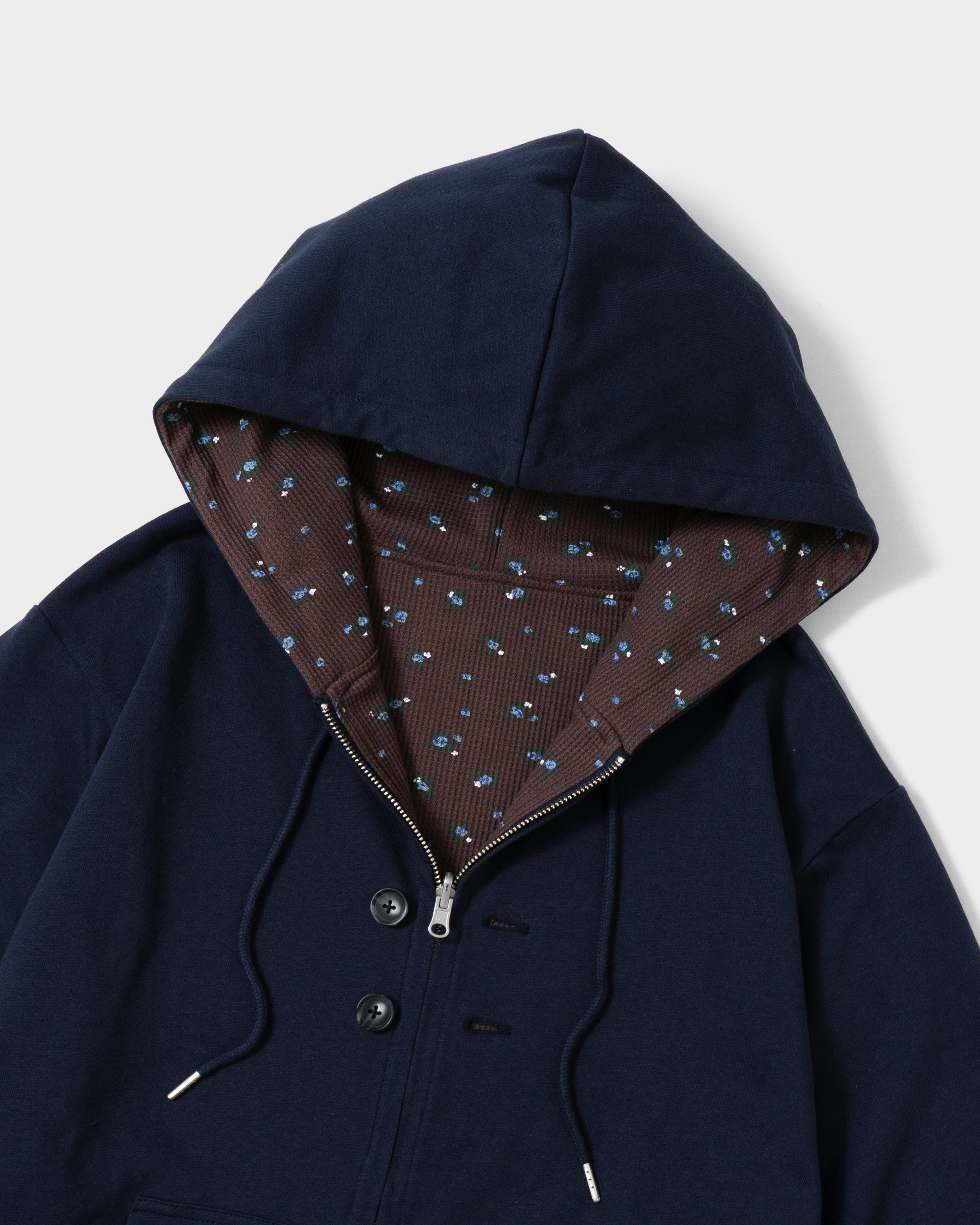 REVERSIBLE FLOWER THERMAL HOODIE – CAMPHOR WOOD - OFFICIAL ONLINE