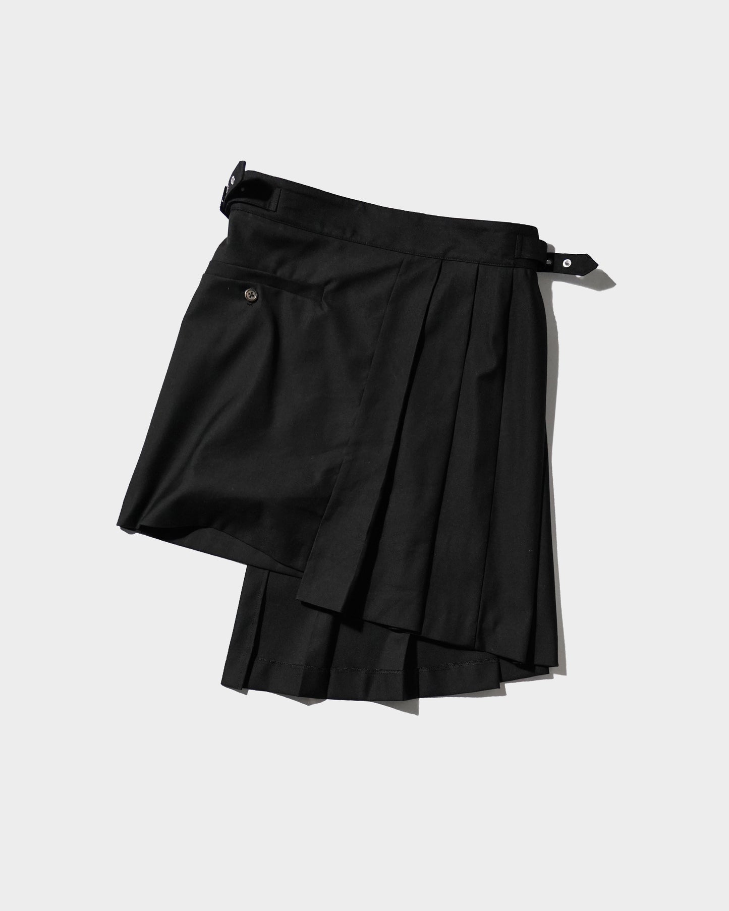 EYELET PLEATS WRAP SKIRT