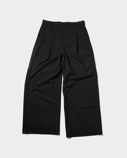 1TUCK WIDE BAGGY STRIPE SLACKS