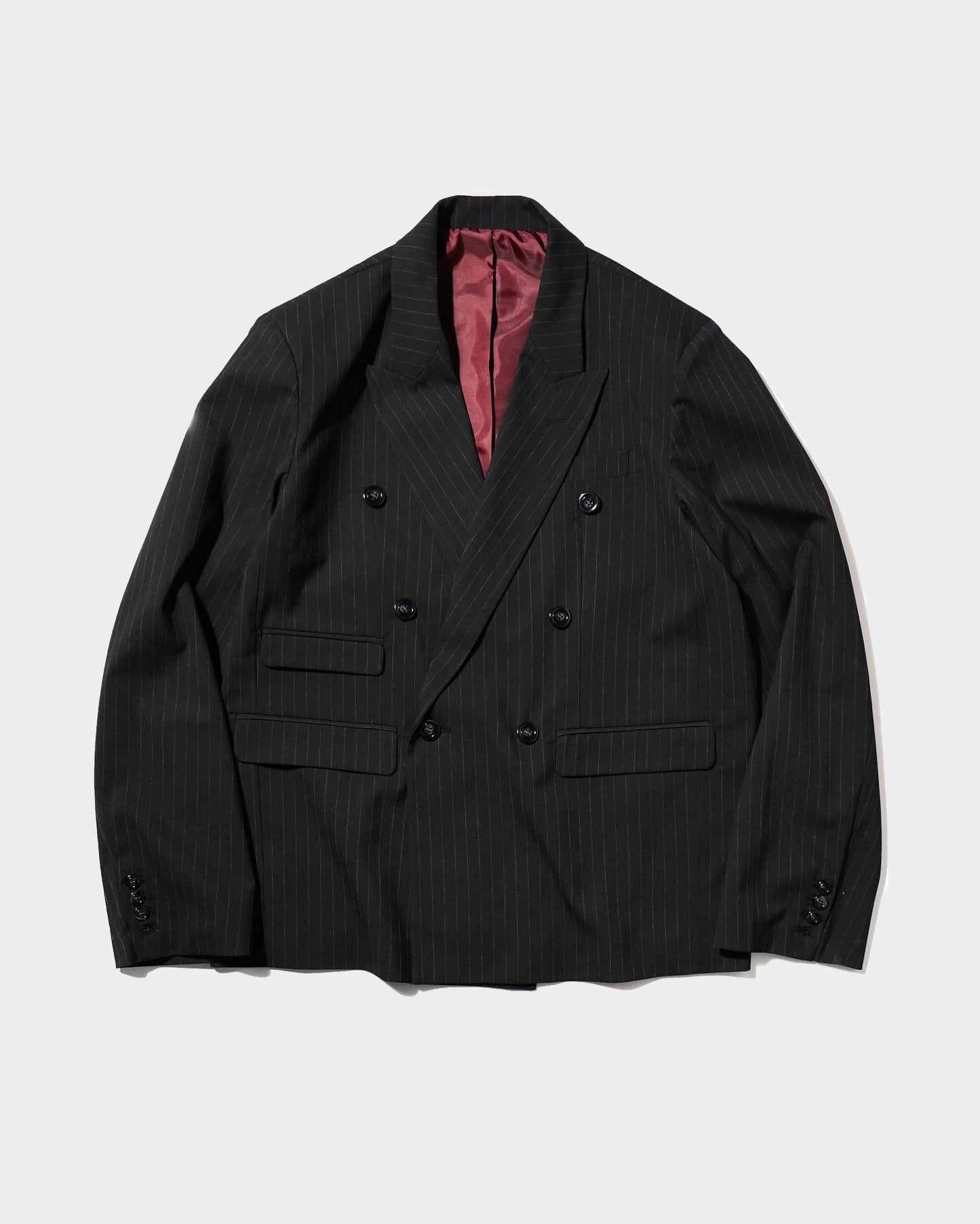 DOUBLE BREASTED STRIPE TAILORED JACKET