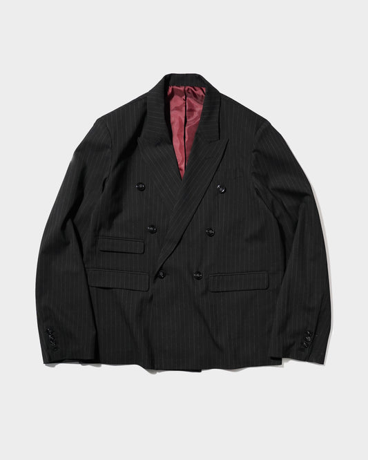 DOUBLE BREASTED STRIPE TAILORED JACKET