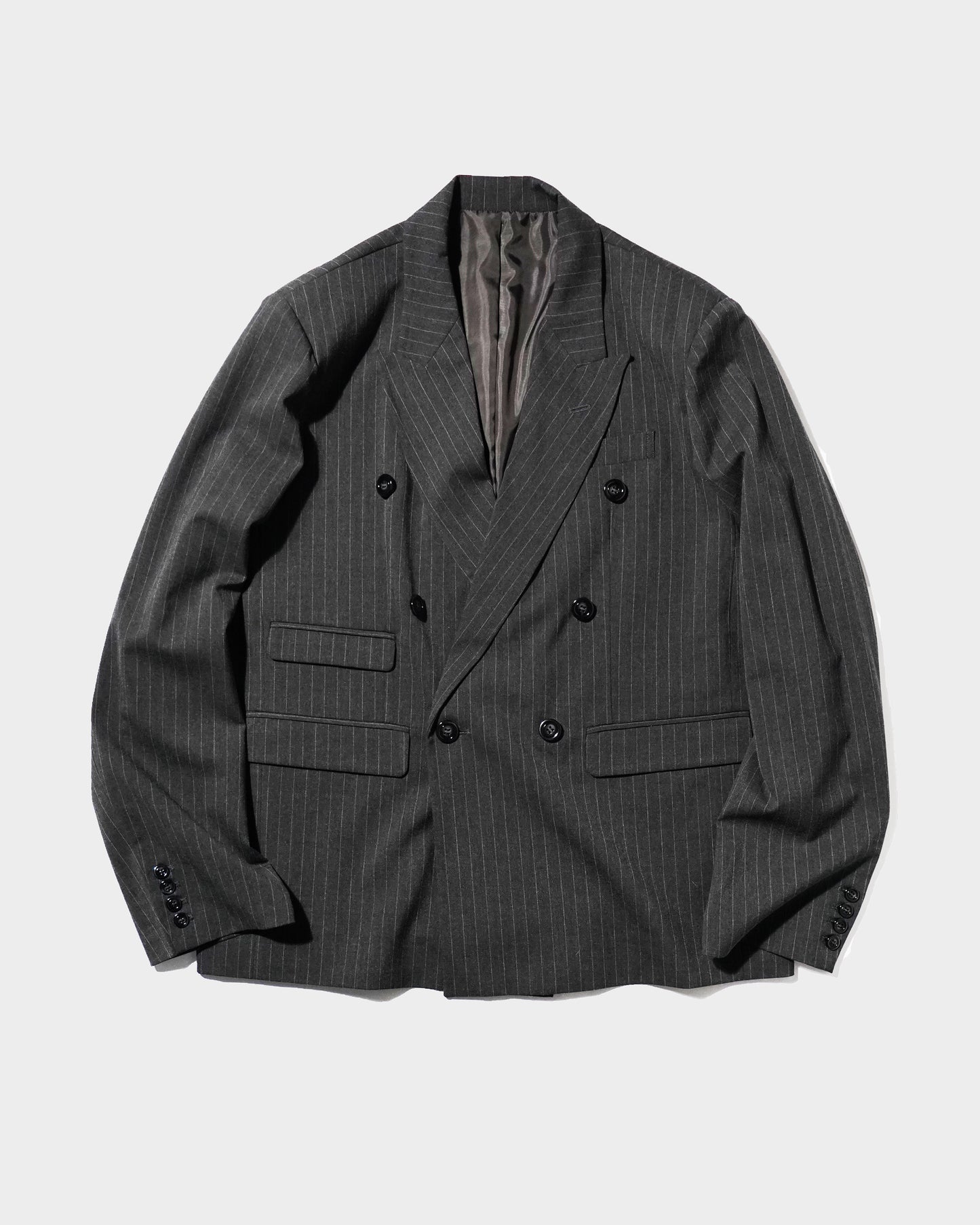DOUBLE BREASTED STRIPE TAILORED JACKET