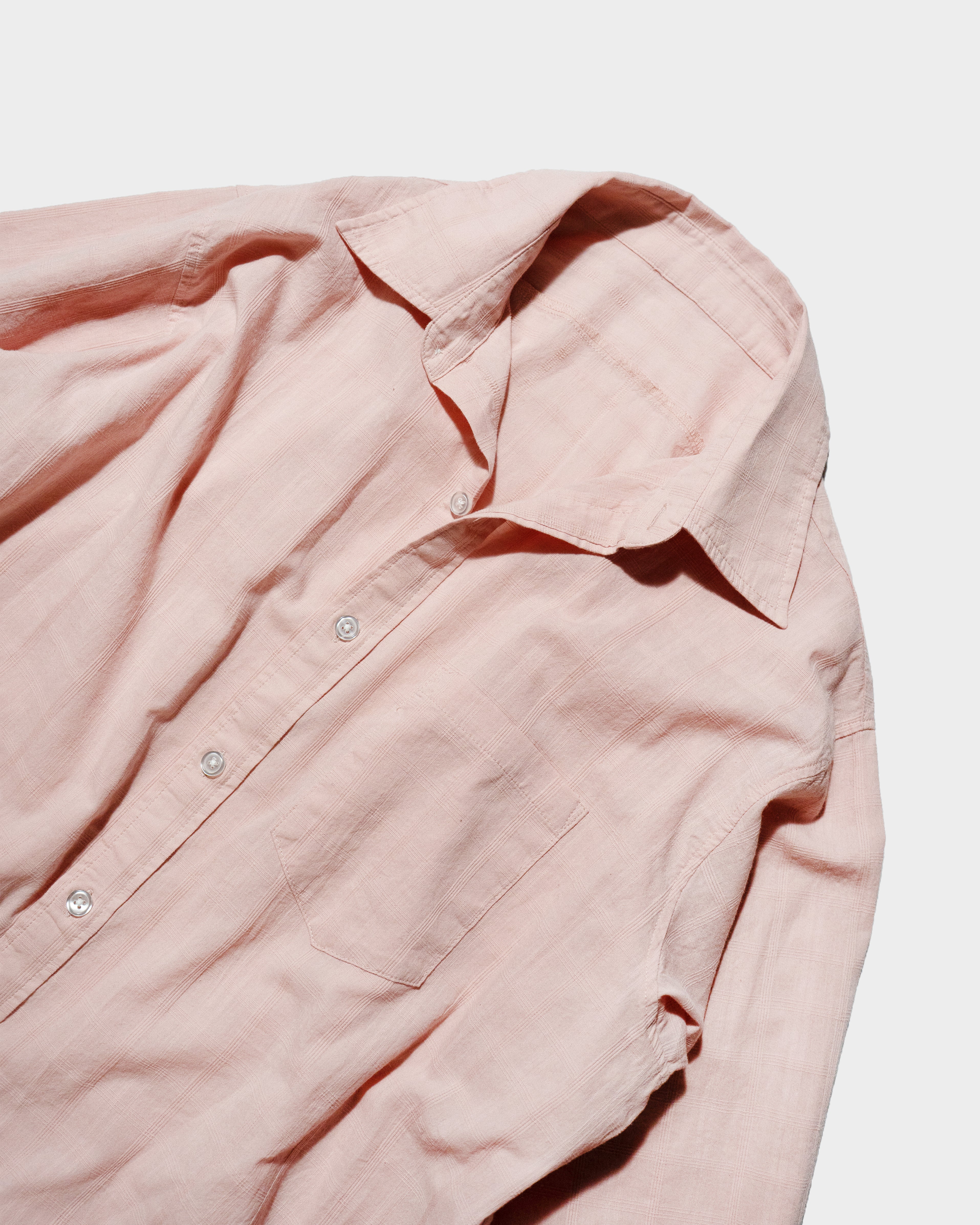 SHEER CHECK L/S SHIRTS – CAMPHOR WOOD - OFFICIAL ONLINE STORE