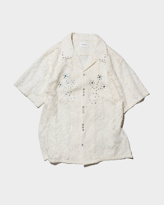 FLOWER BIJOU SHEER H/S SHIRTS
