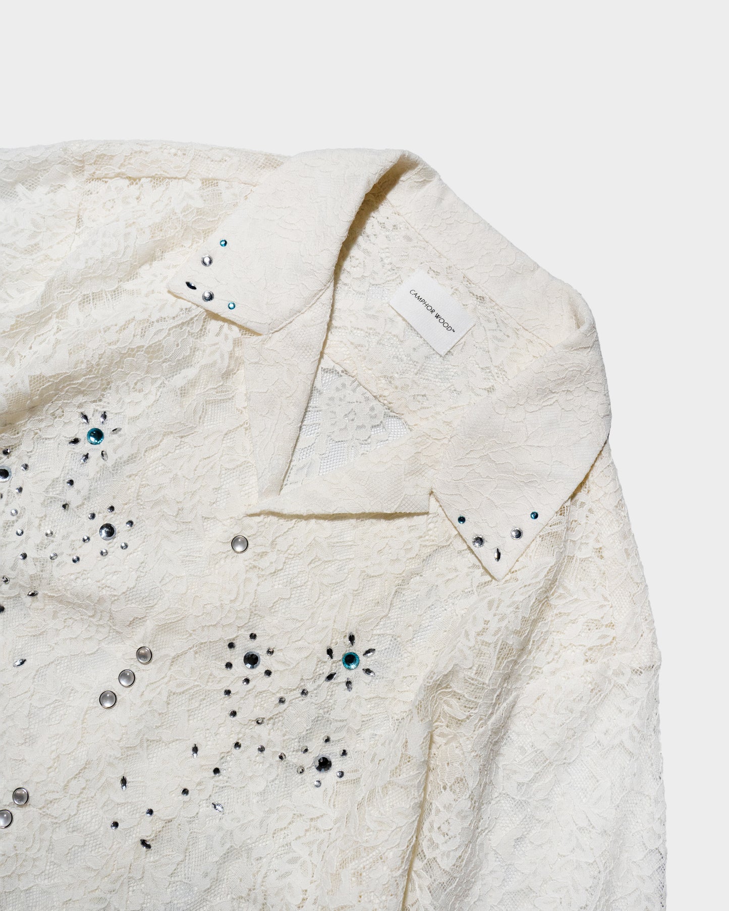 FLOWER BIJOU SHEER H/S SHIRTS