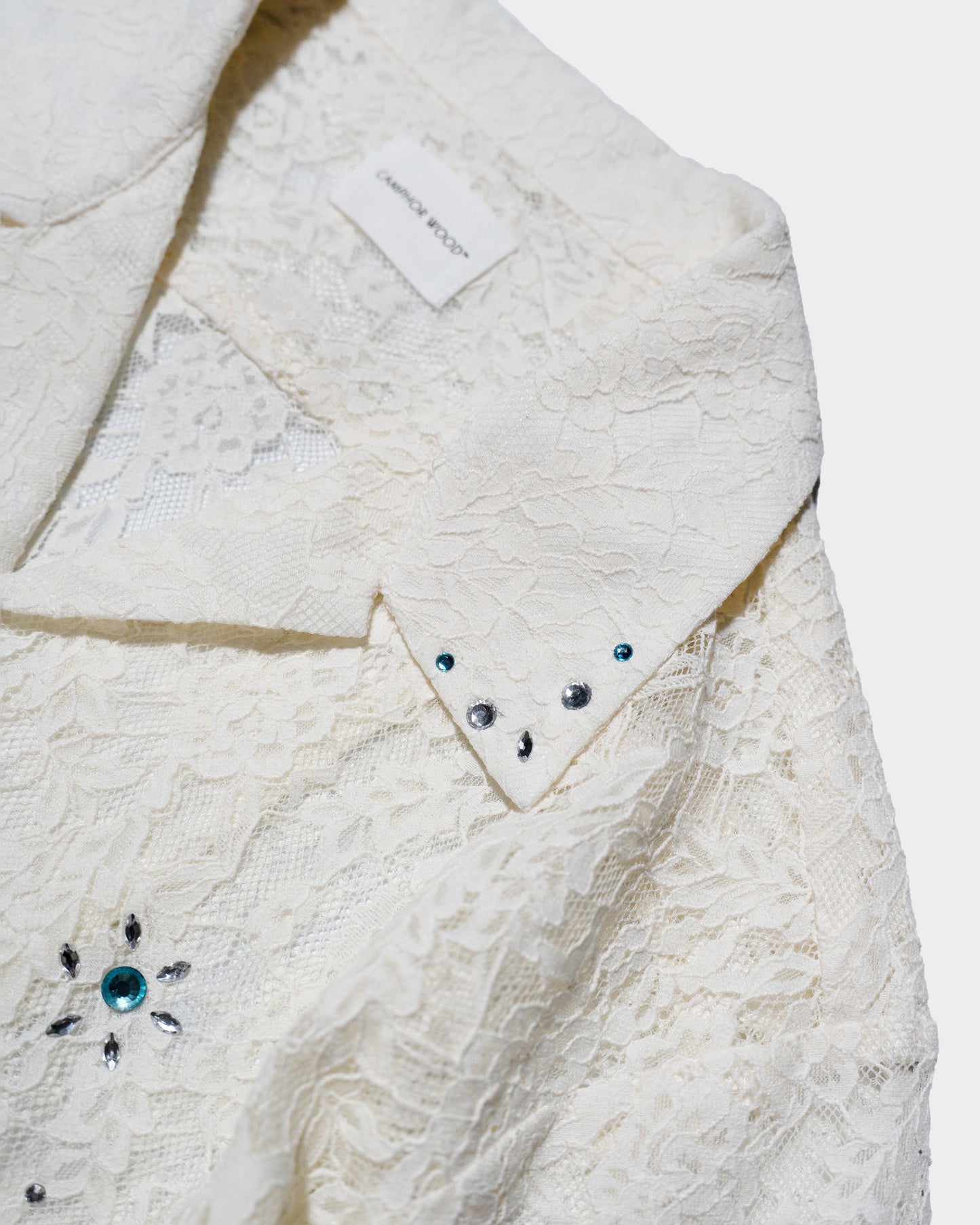 FLOWER BIJOU SHEER H/S SHIRTS
