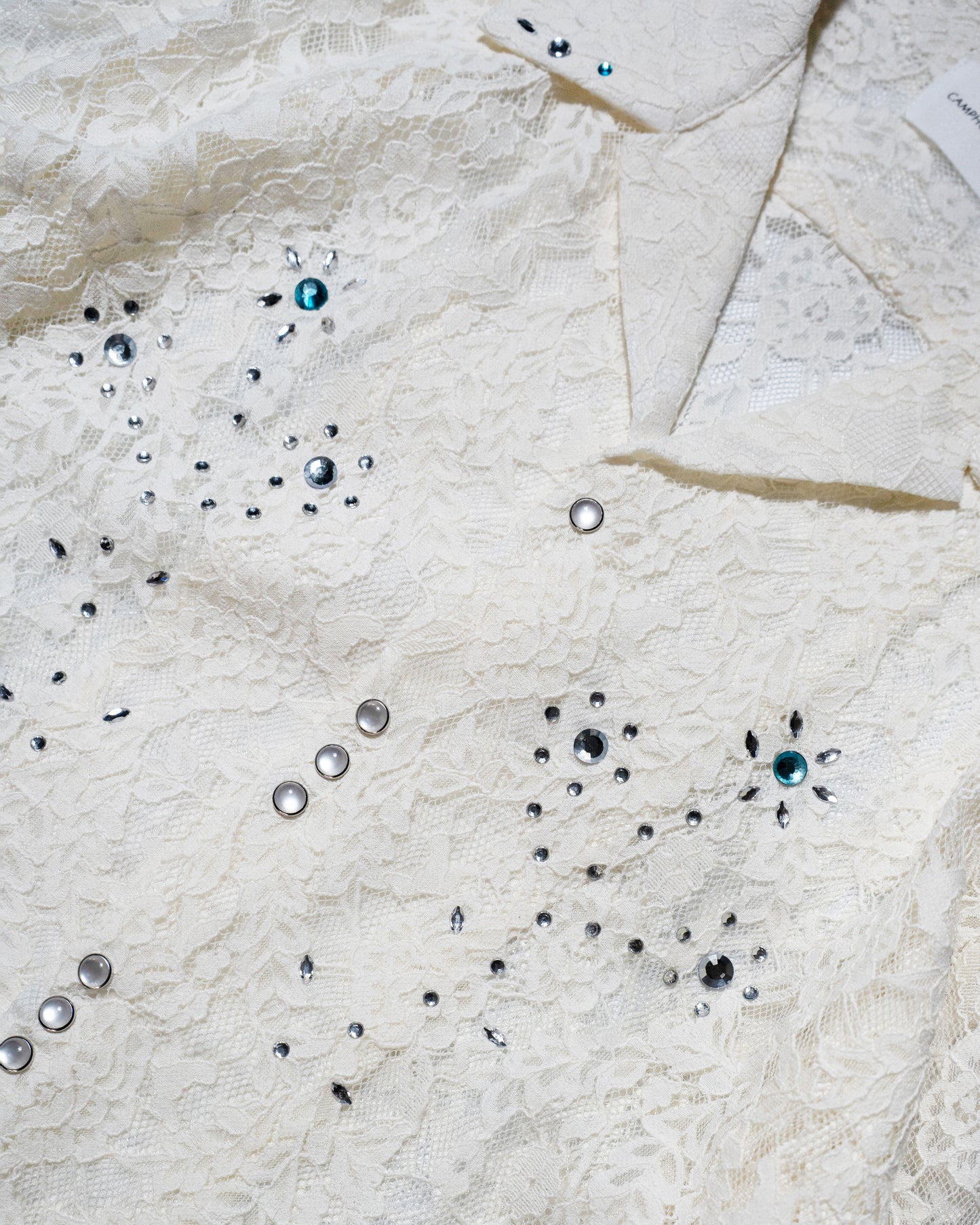 FLOWER BIJOU SHEER H/S SHIRTS