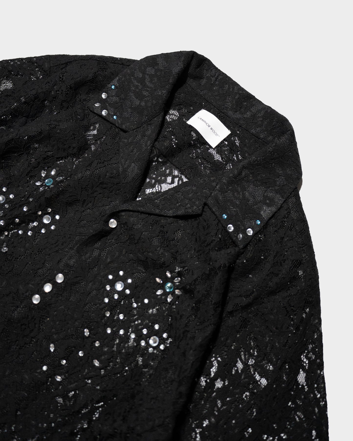FLOWER BIJOU SHEER H/S SHIRTS