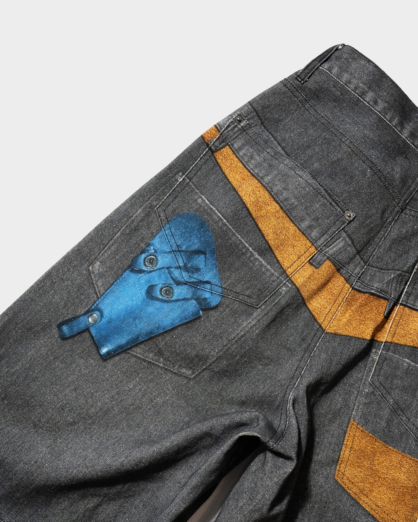 PISTOL HOLSTER COWBOY PRINT DENIM