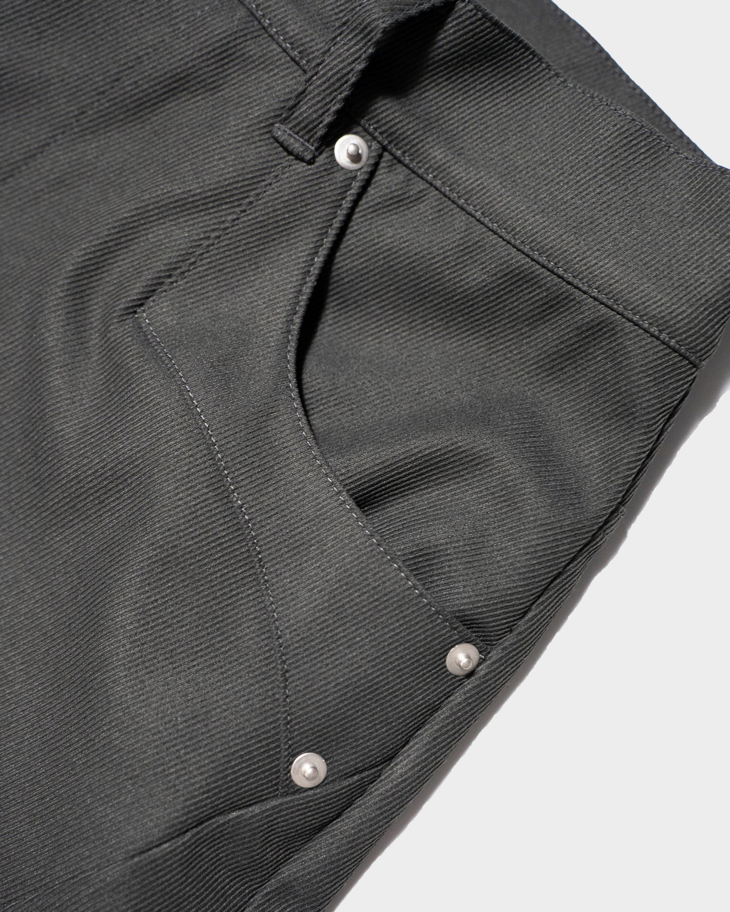 PRESSED POLYESTER FLARE SLACKS