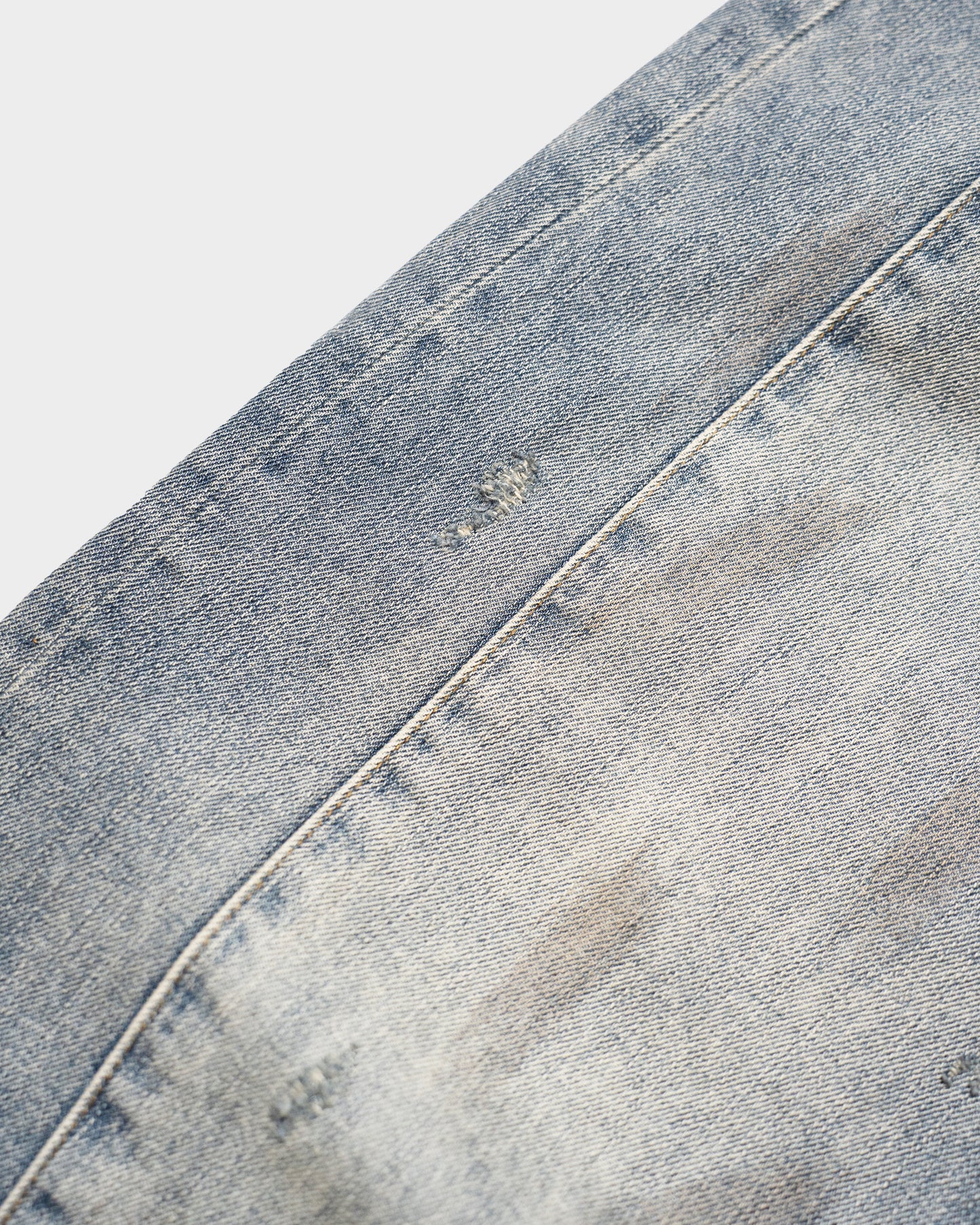 SIDE SEAM SEMI-FLARE SLUB JEANS
