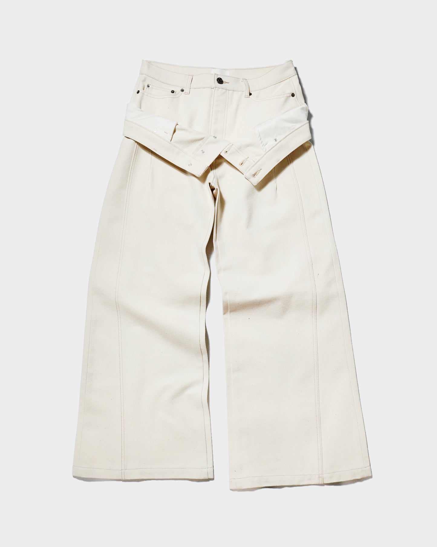 DOUBLE WAIST SLUB RIGID DENIM