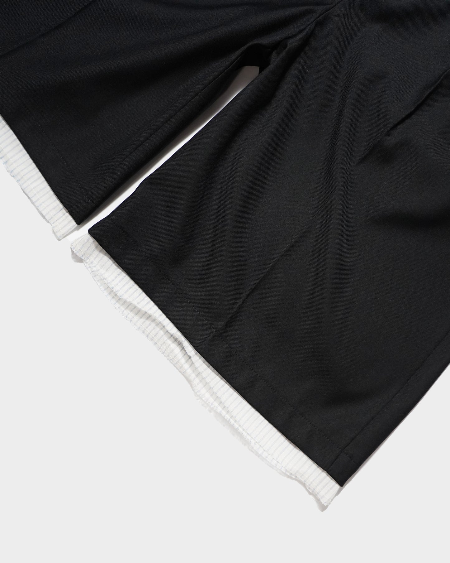 CUT OFF LAYERED SLACKS SHORTS