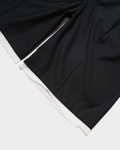 CUT OFF LAYERED SLACKS SHORTS