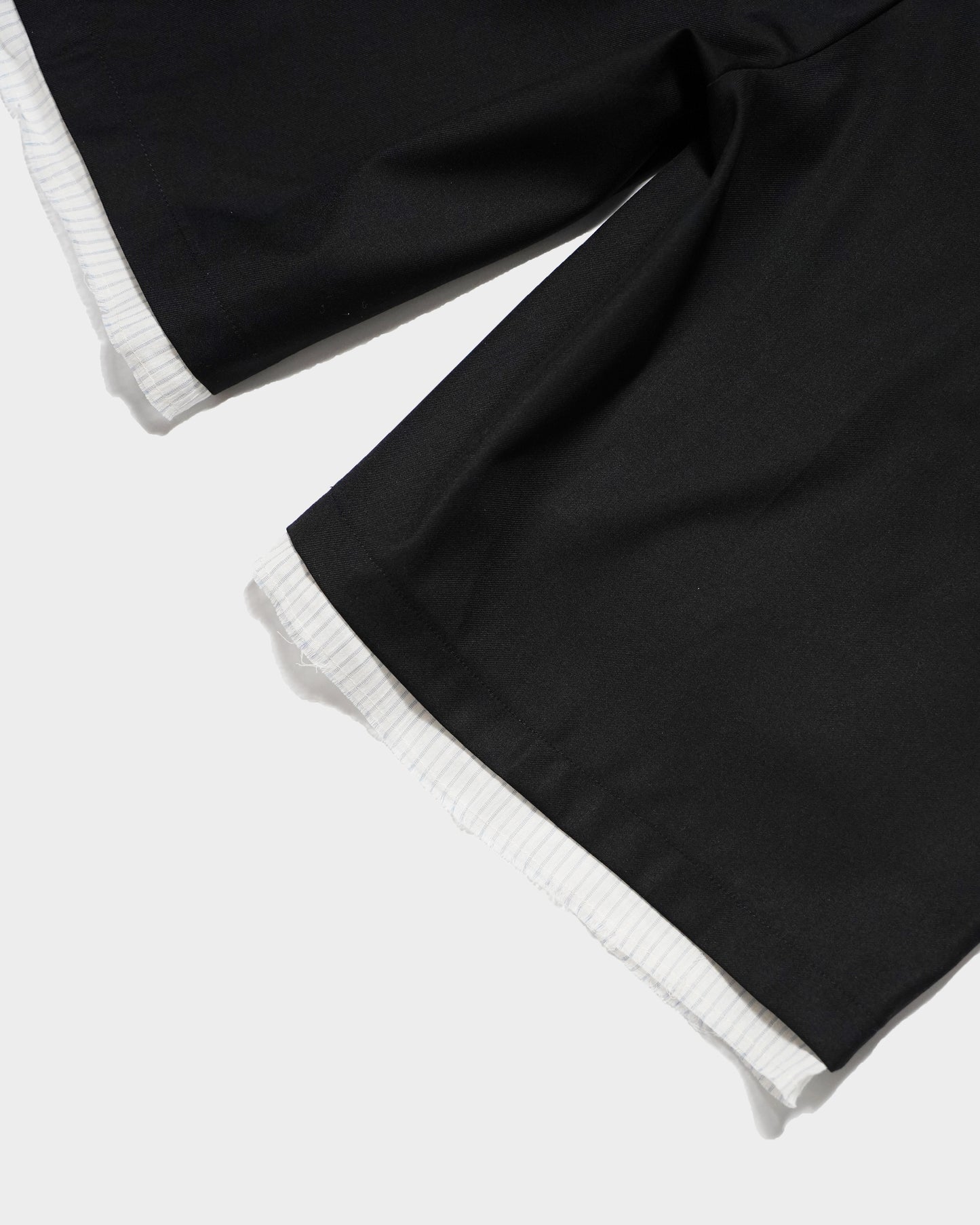 CUT OFF LAYERED SLACKS SHORTS