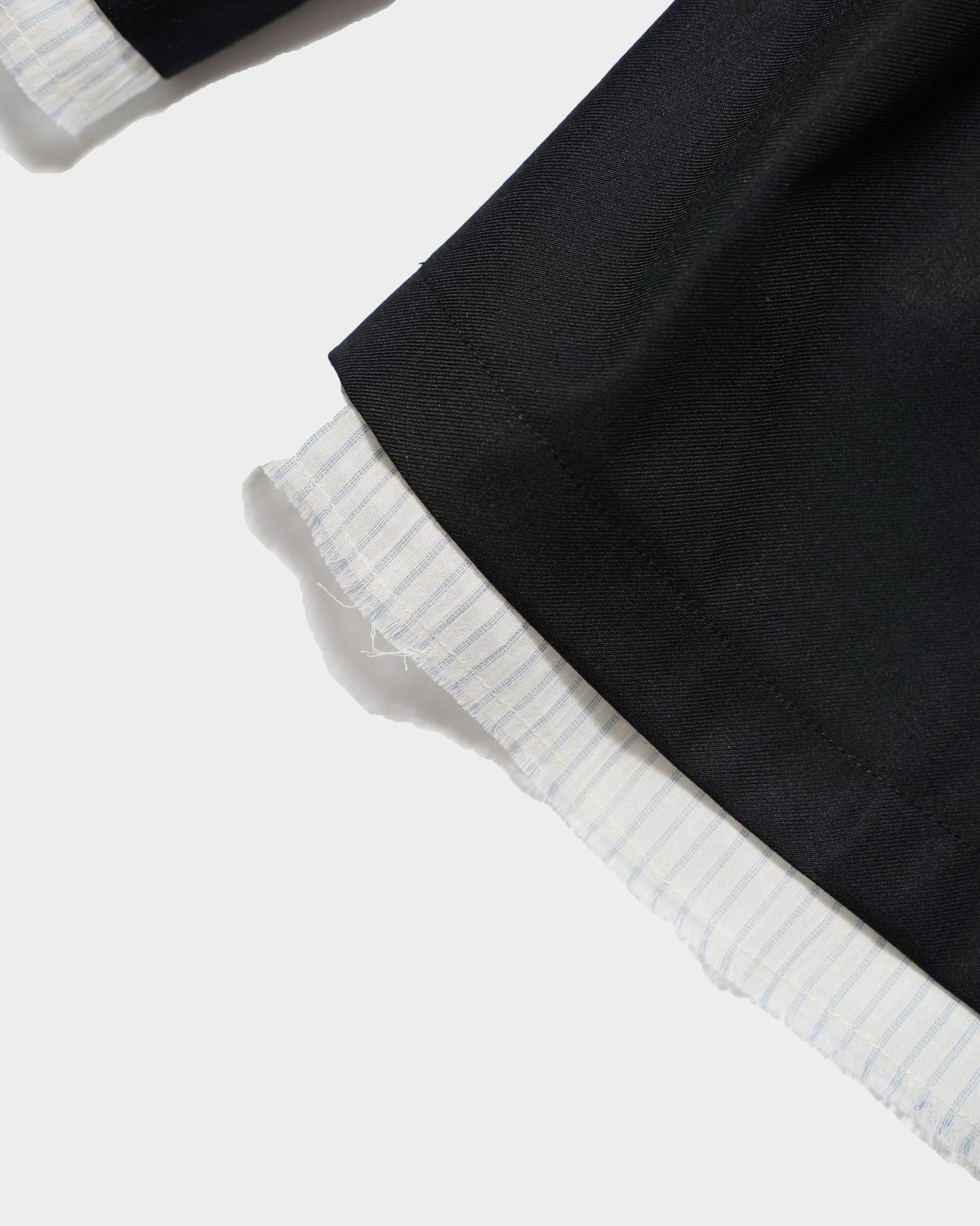 CUT OFF LAYERED SLACKS SHORTS