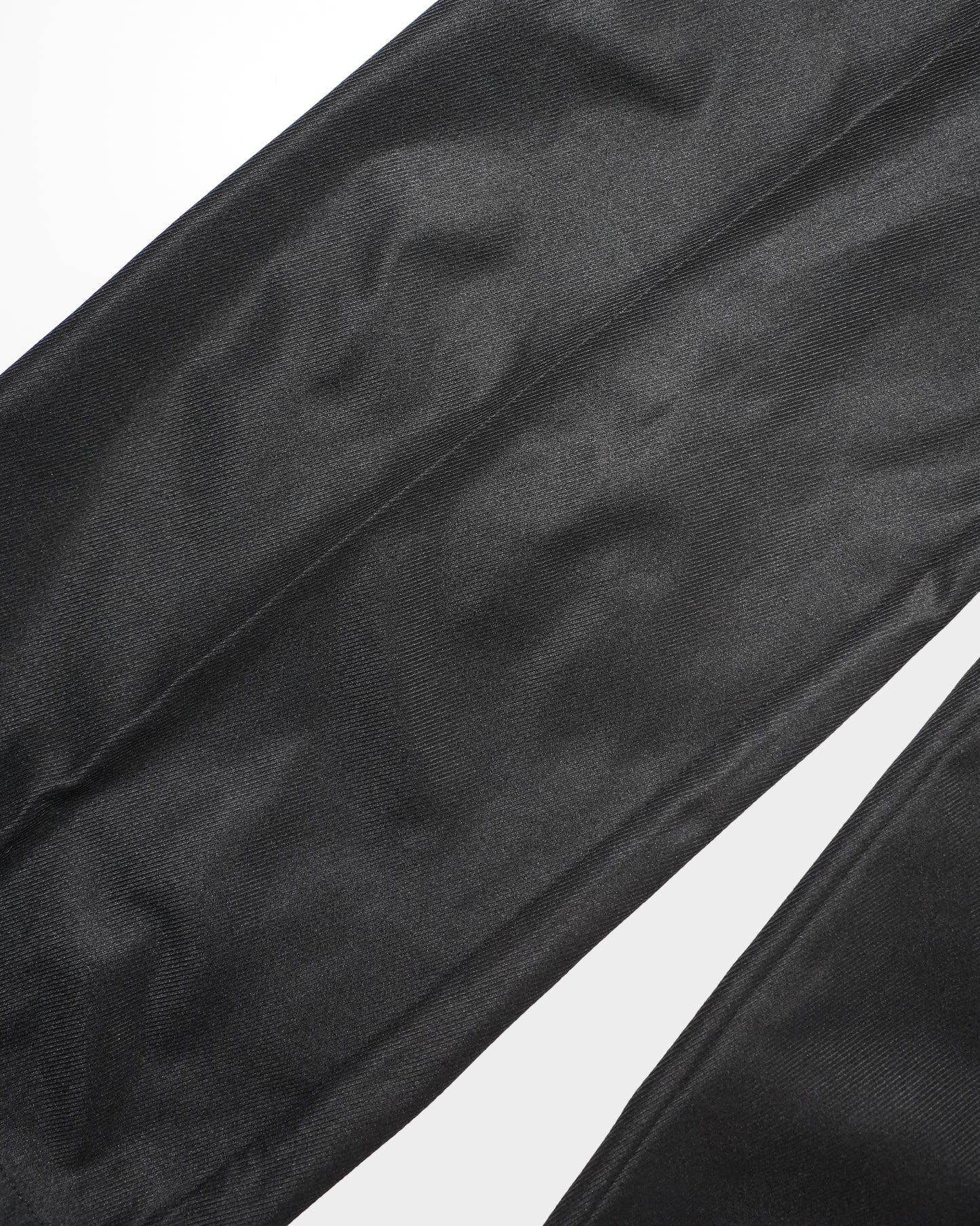 PRESSED POLYESTER FLARE SLACKS
