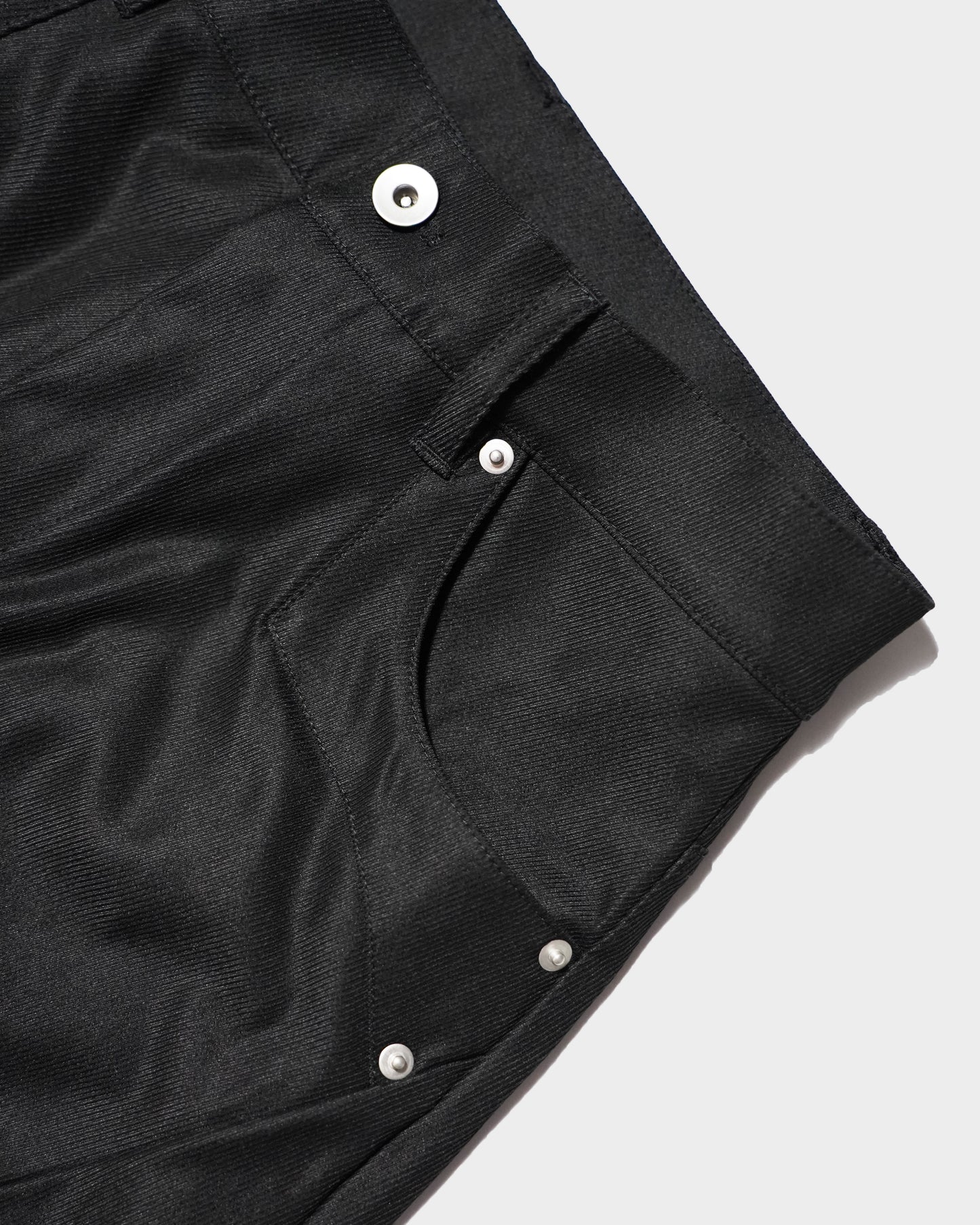 PRESSED POLYESTER FLARE SLACKS