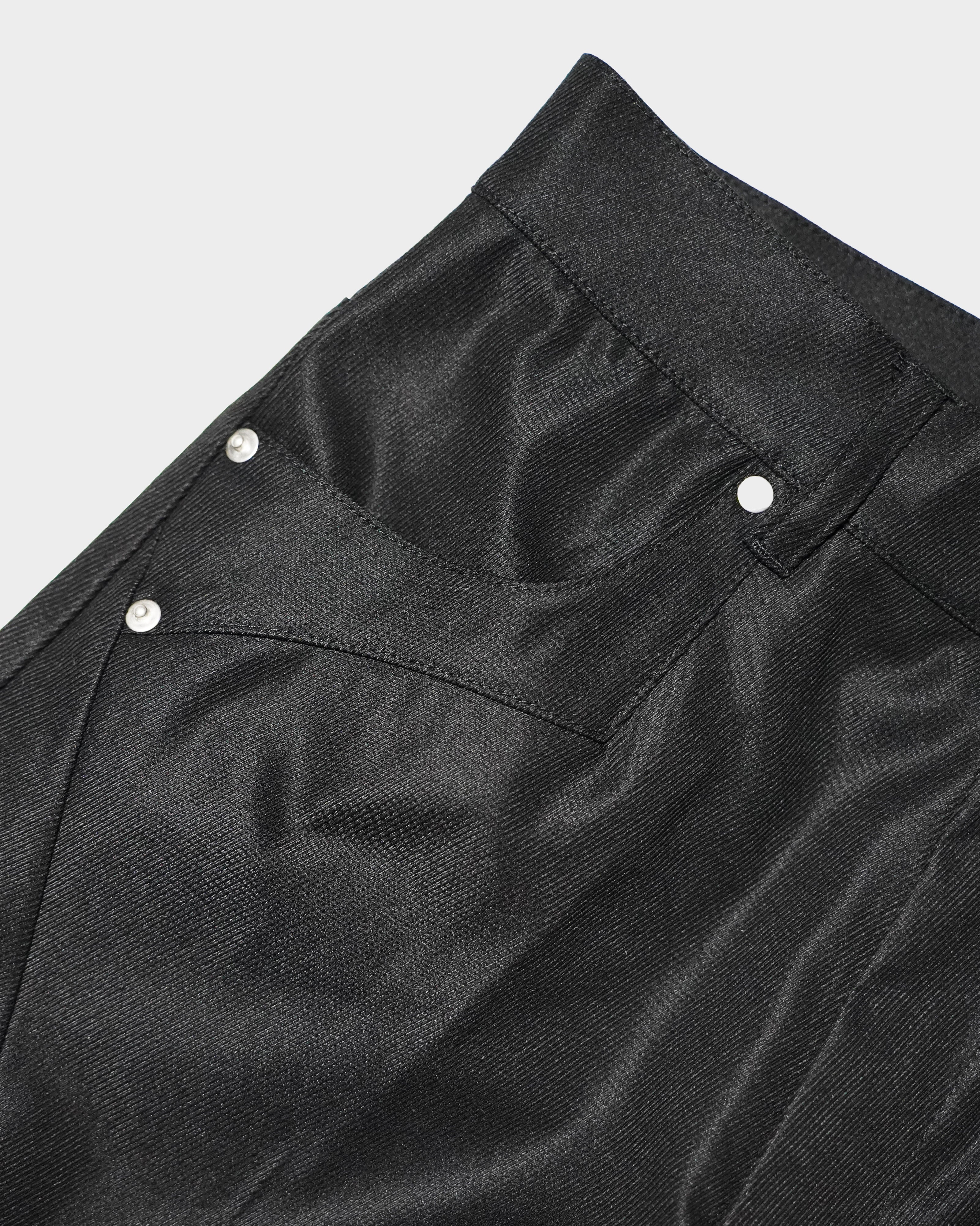 PRESSED POLYESTER FLARE SLACKS – CAMPHOR WOOD - OFFICIAL ONLINE