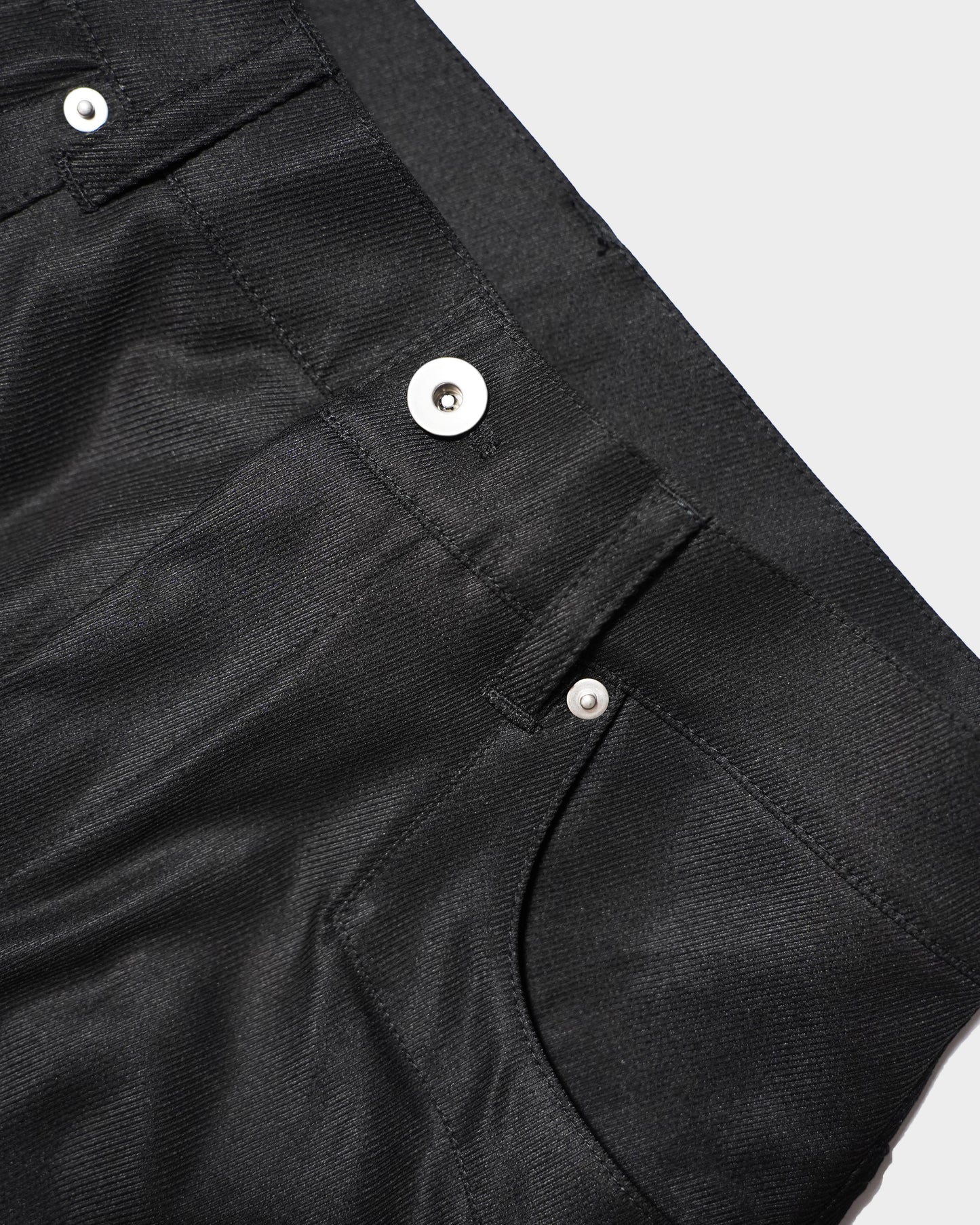 PRESSED POLYESTER FLARE SLACKS
