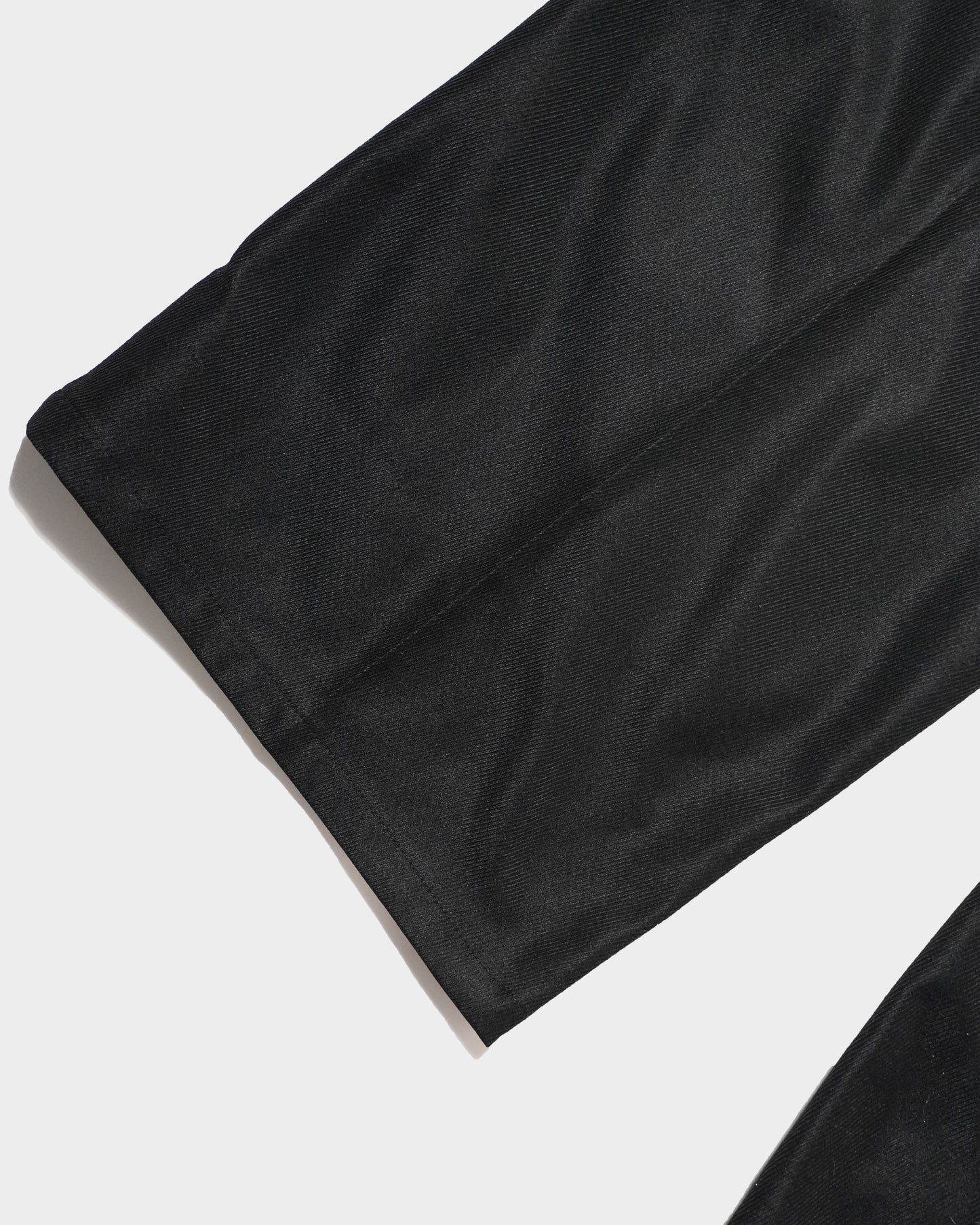 PRESSED POLYESTER FLARE SLACKS