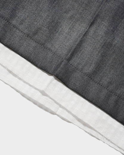 CUT OFF LAYERED SLACKS SHORTS