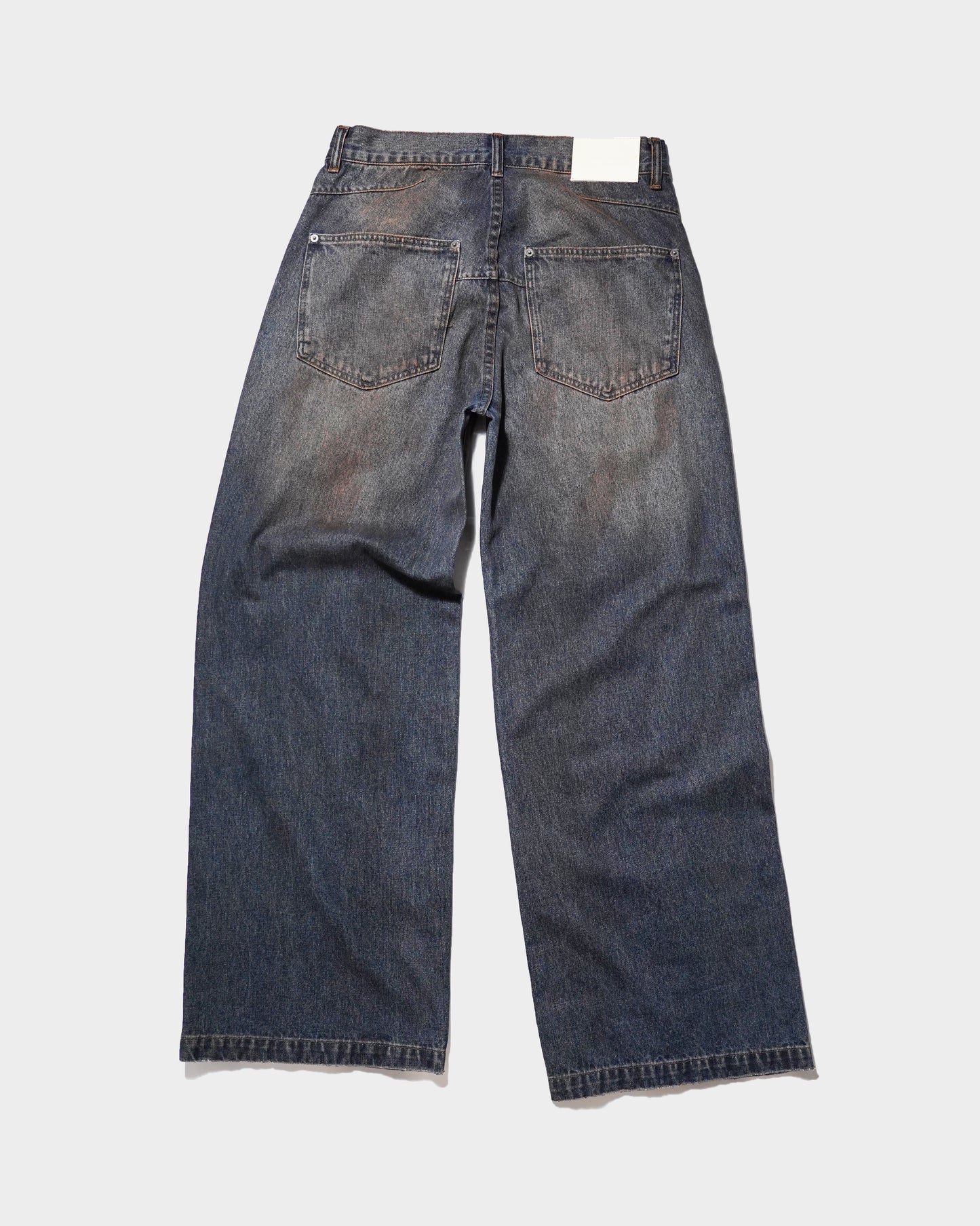 SIDE SEAM SEMI-FLARE SLUB JEANS