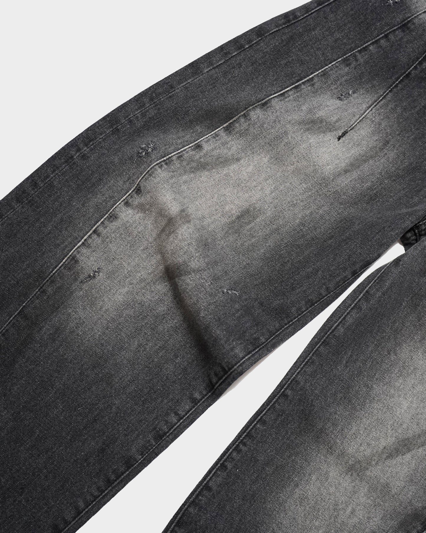 SIDE SEAM SEMI-FLARE SLUB JEANS