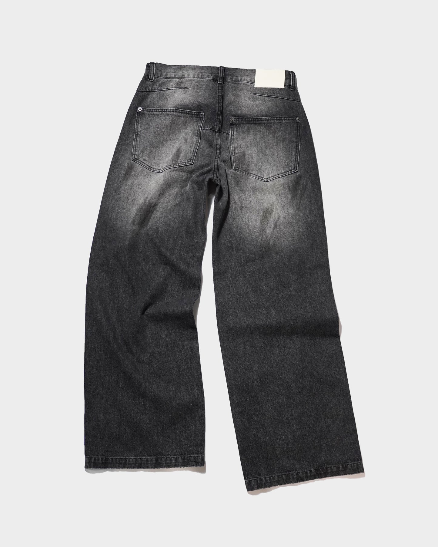 SIDE SEAM SEMI-FLARE SLUB JEANS
