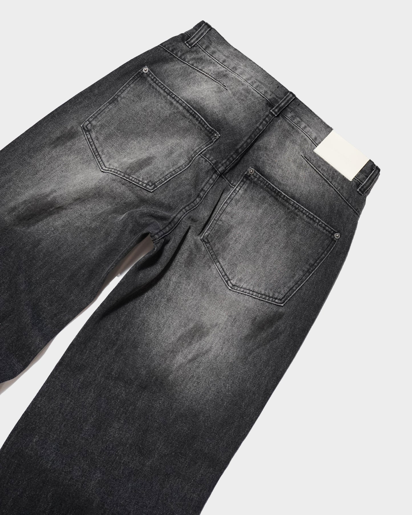 SIDE SEAM SEMI-FLARE SLUB JEANS