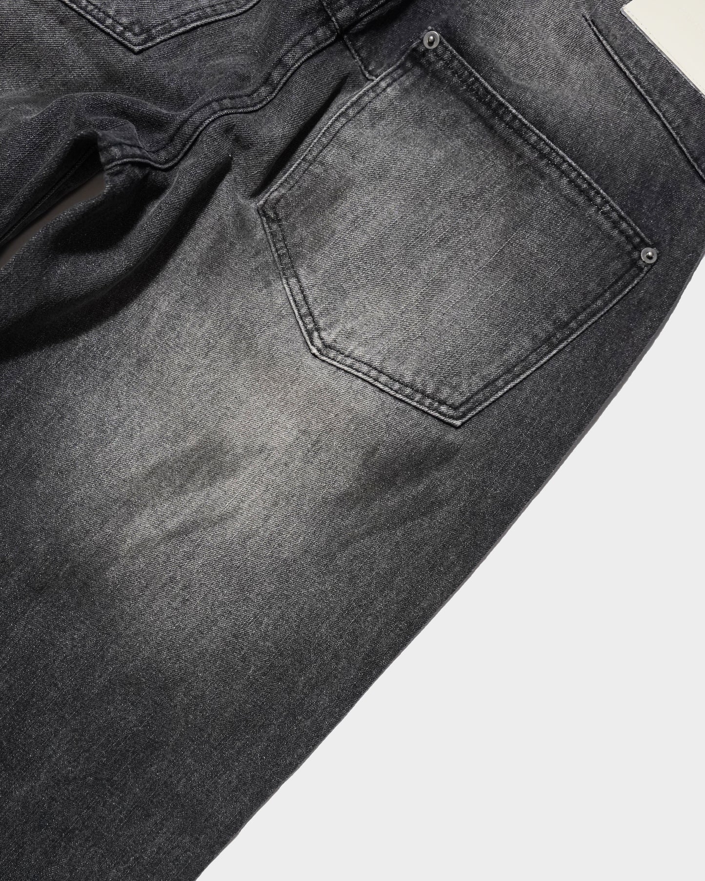 SIDE SEAM SEMI-FLARE SLUB JEANS