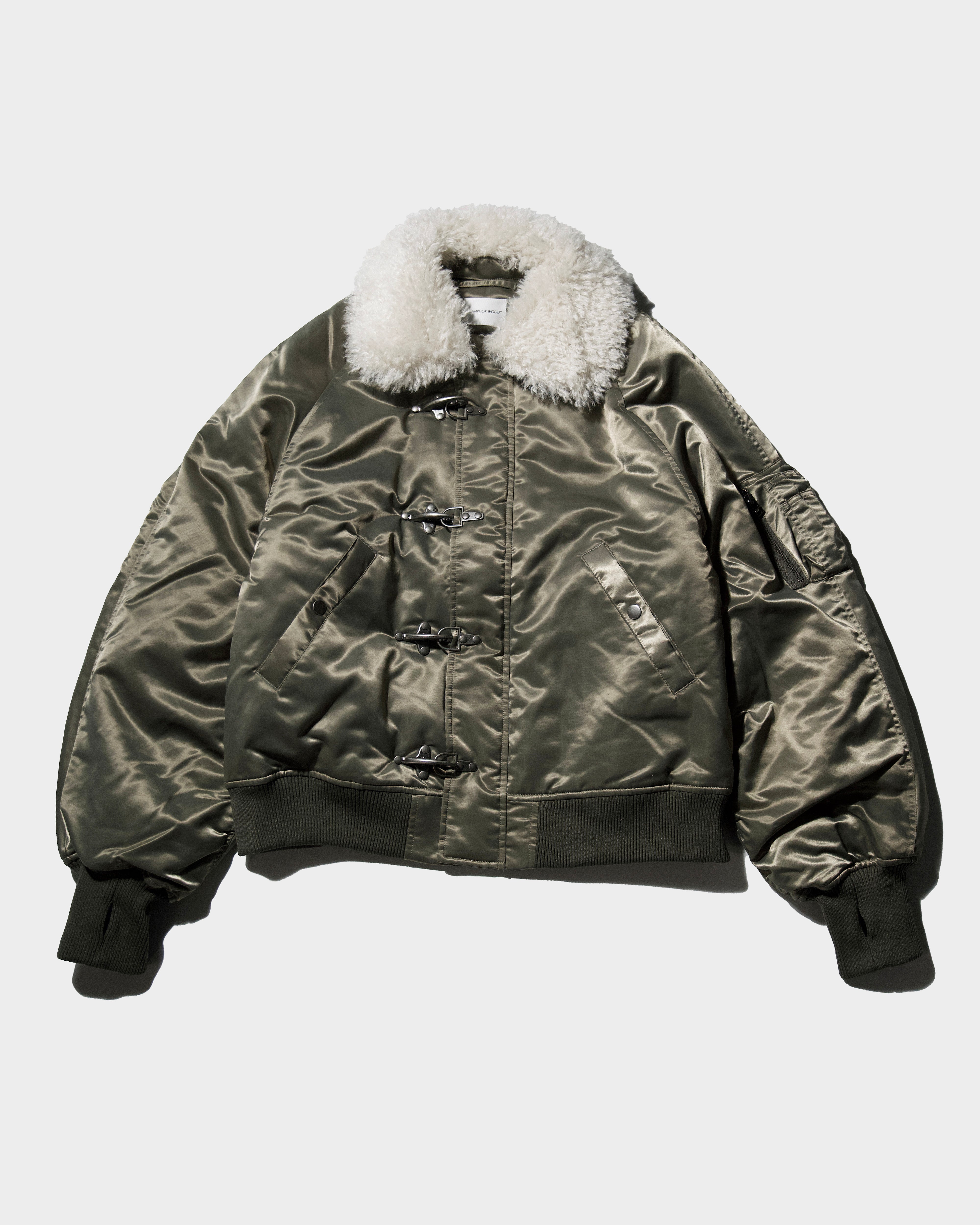 Camphor wood】 【襟取り外し可能】ファイヤーマンボンバージャケット