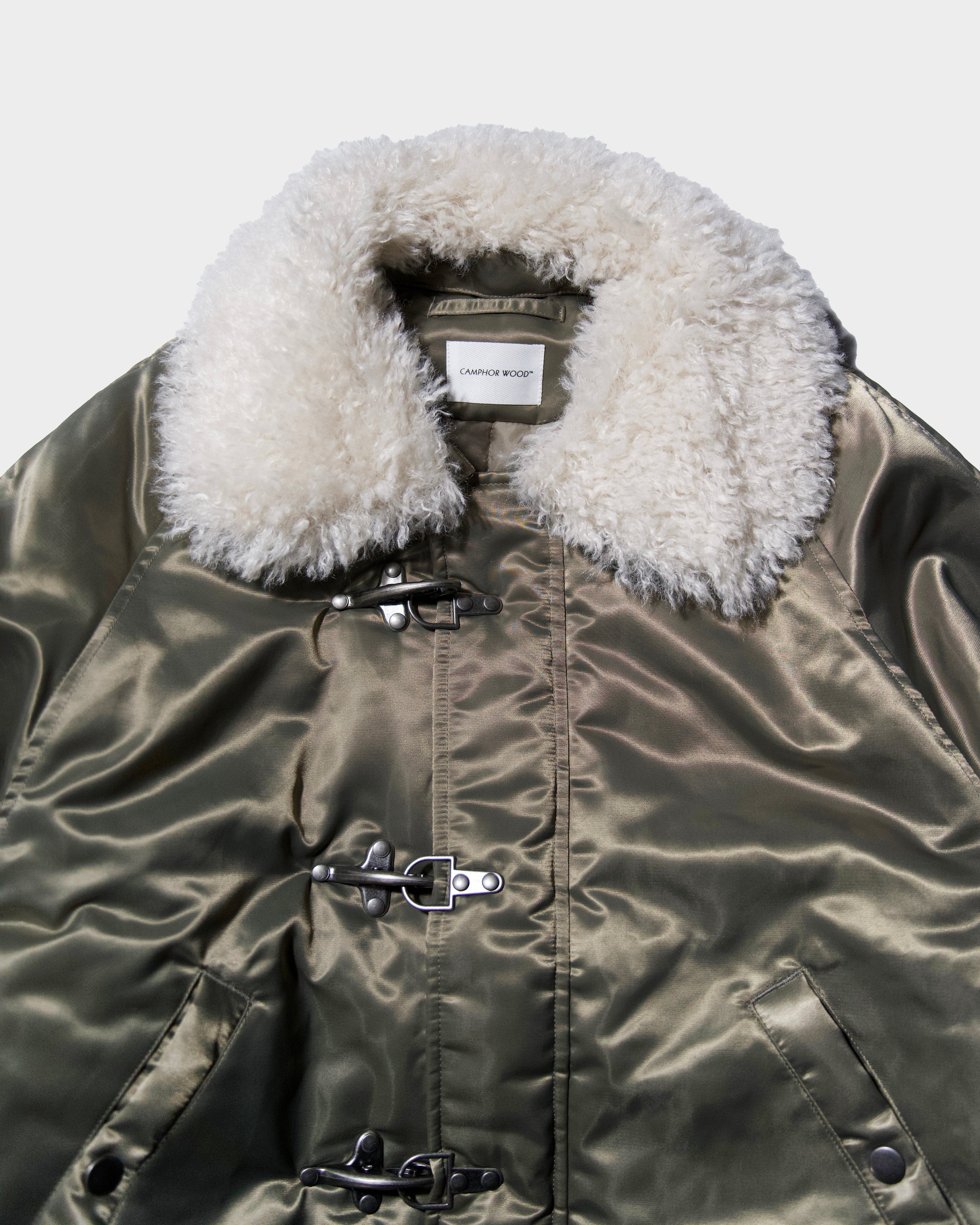 DETACHABLE COLLAR FIREMAN BOMBER JACKET – CAMPHOR WOOD - OFFICIAL