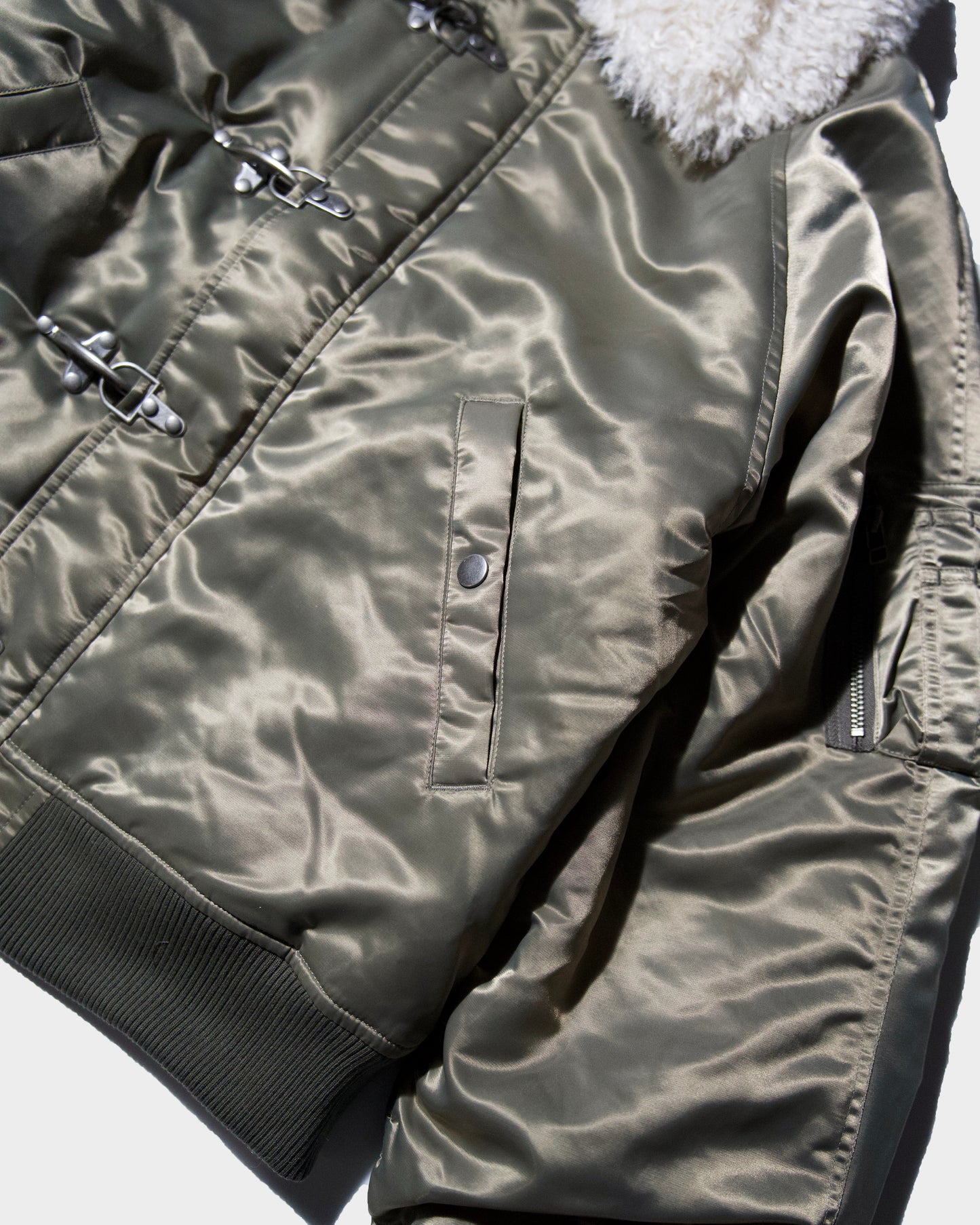 DETACHABLE COLLAR FIREMAN BOMBER JACKET