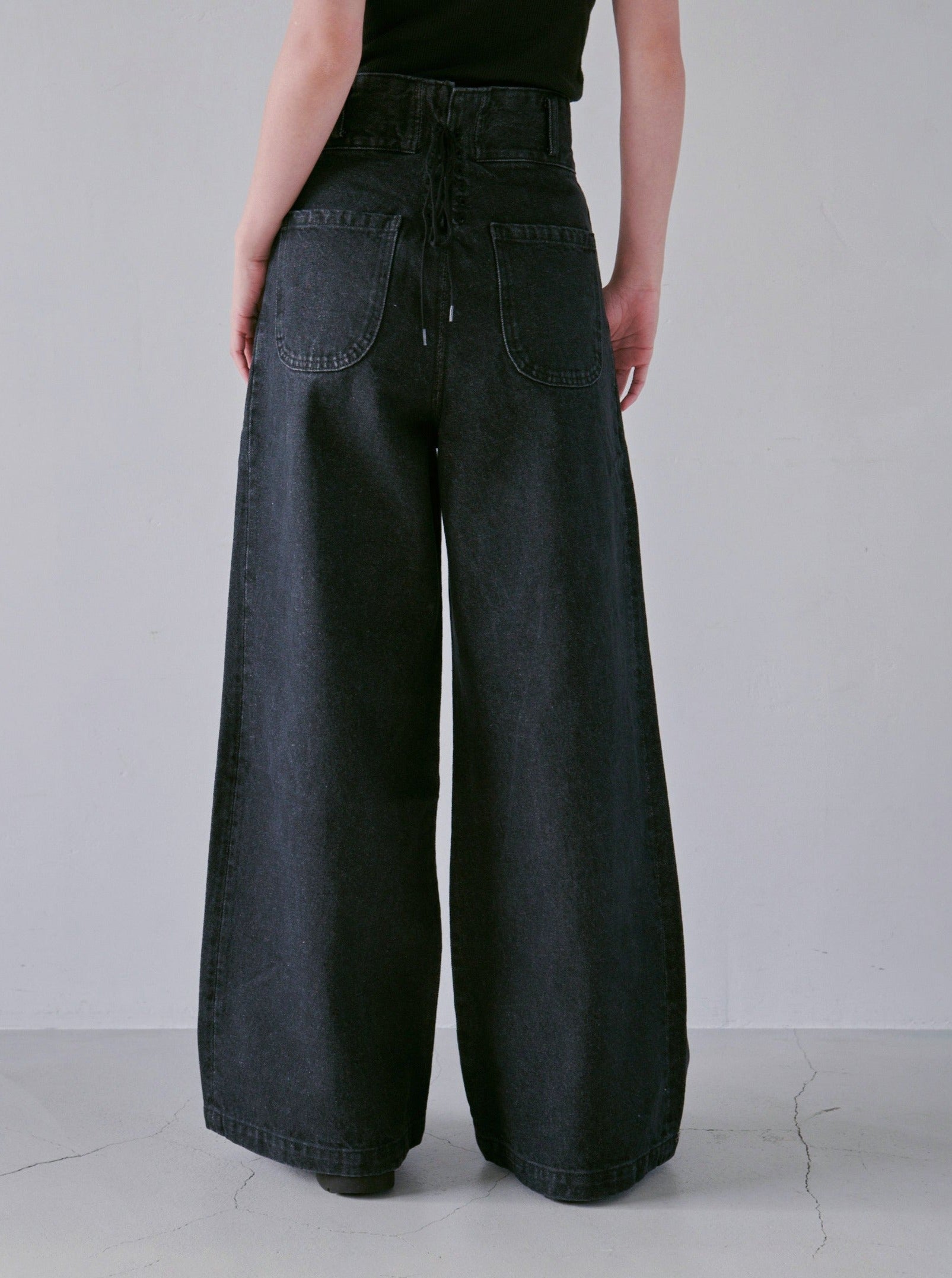 パンツ Camphor wood wide baggy sailor denim L laceup wide baggy sailor denim – CAMPHOR WOOD - OFFICIAL