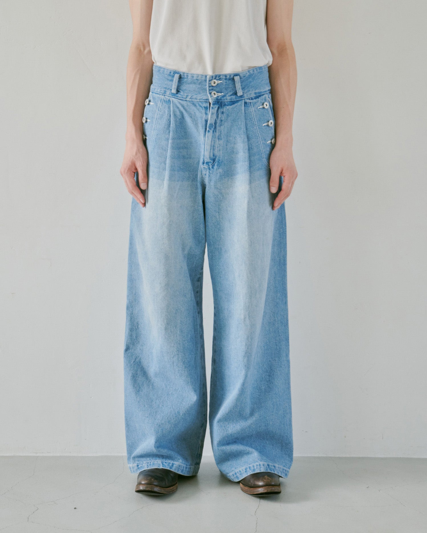 パンツ Camphorwood laceup widebaggy sailordenim laceup wide baggy sailor denim – CAMPHOR WOOD - OFFICIAL