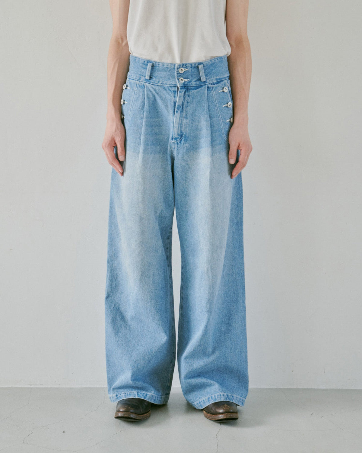 laceup wide baggy sailor denim – CAMPHOR WOOD - OFFICIAL ONLINE 