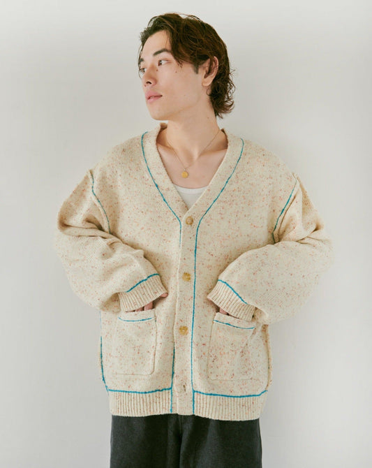 nep stitching loose cardigan