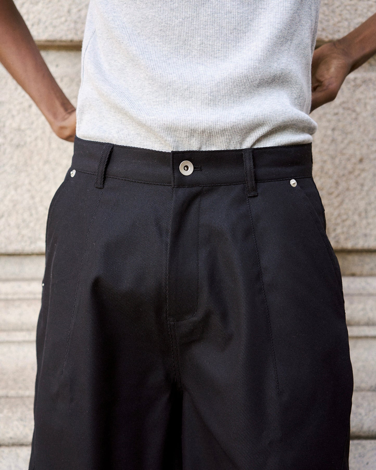 super baggy polyester slacks
