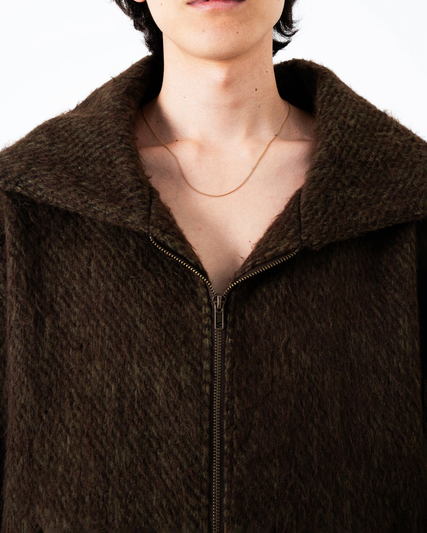 SAILOR COLLAR SHAGGY HOODIE