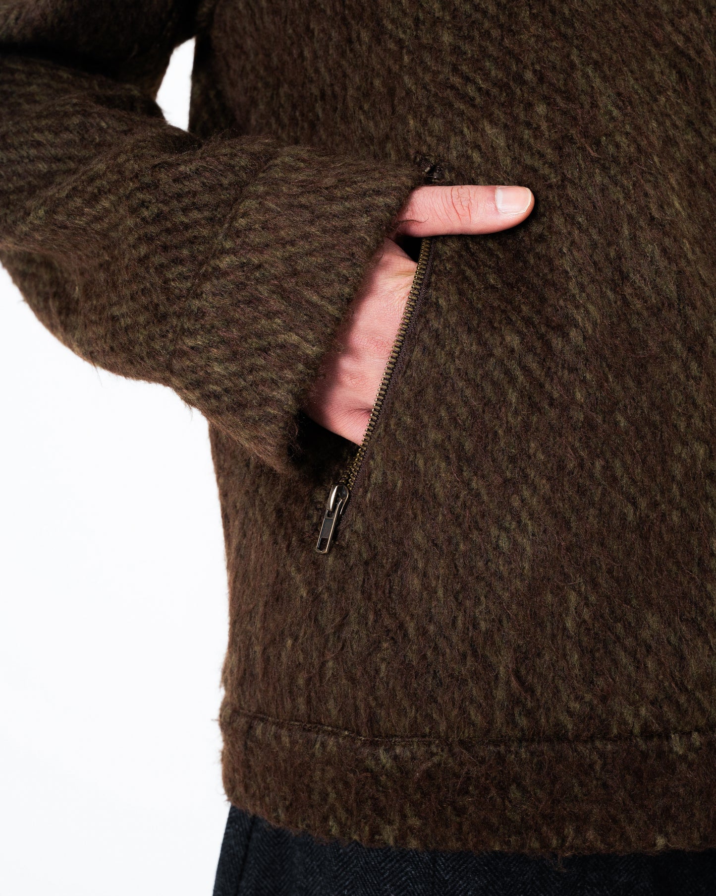 SAILOR COLLAR SHAGGY HOODIE