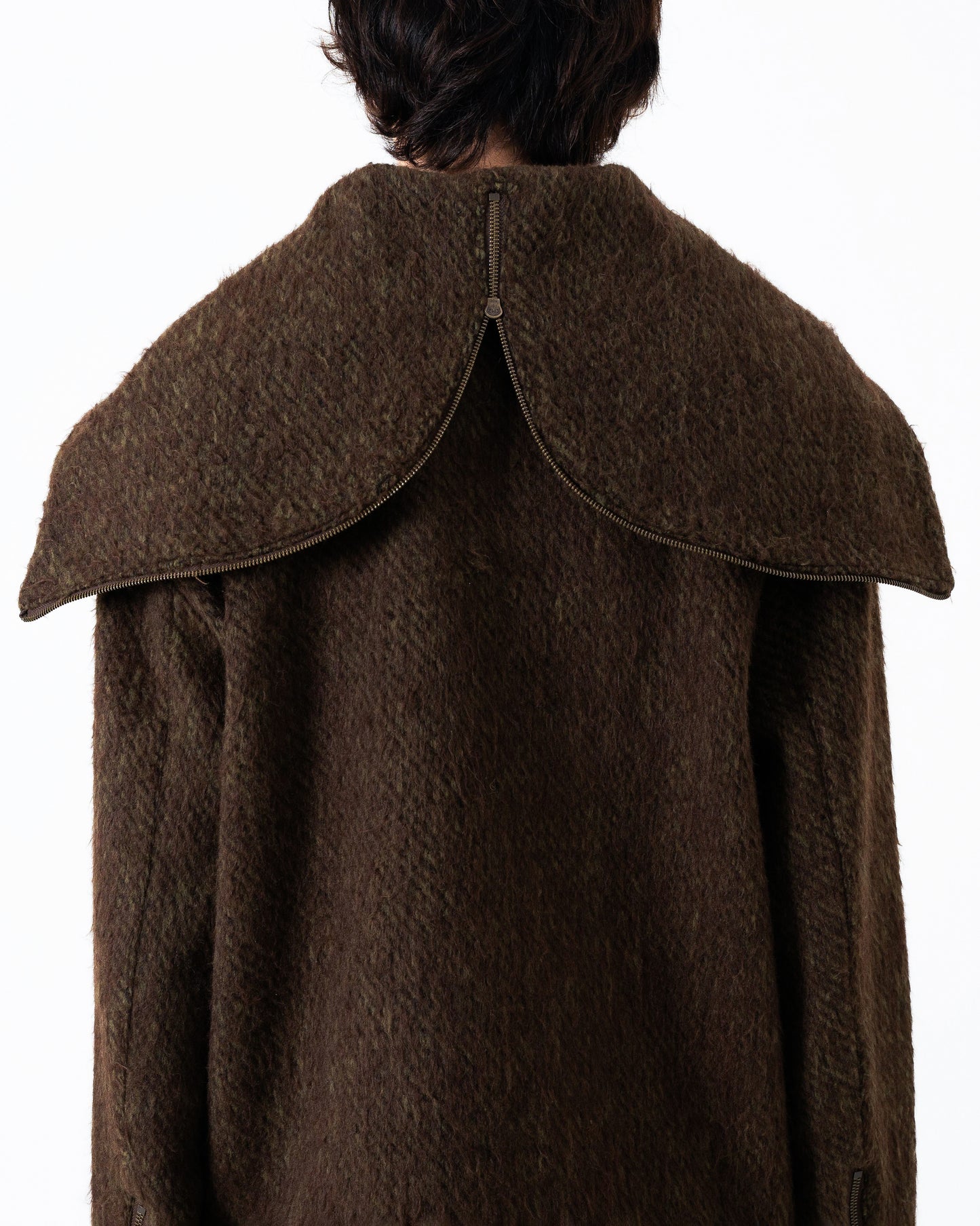 SAILOR COLLAR SHAGGY HOODIE