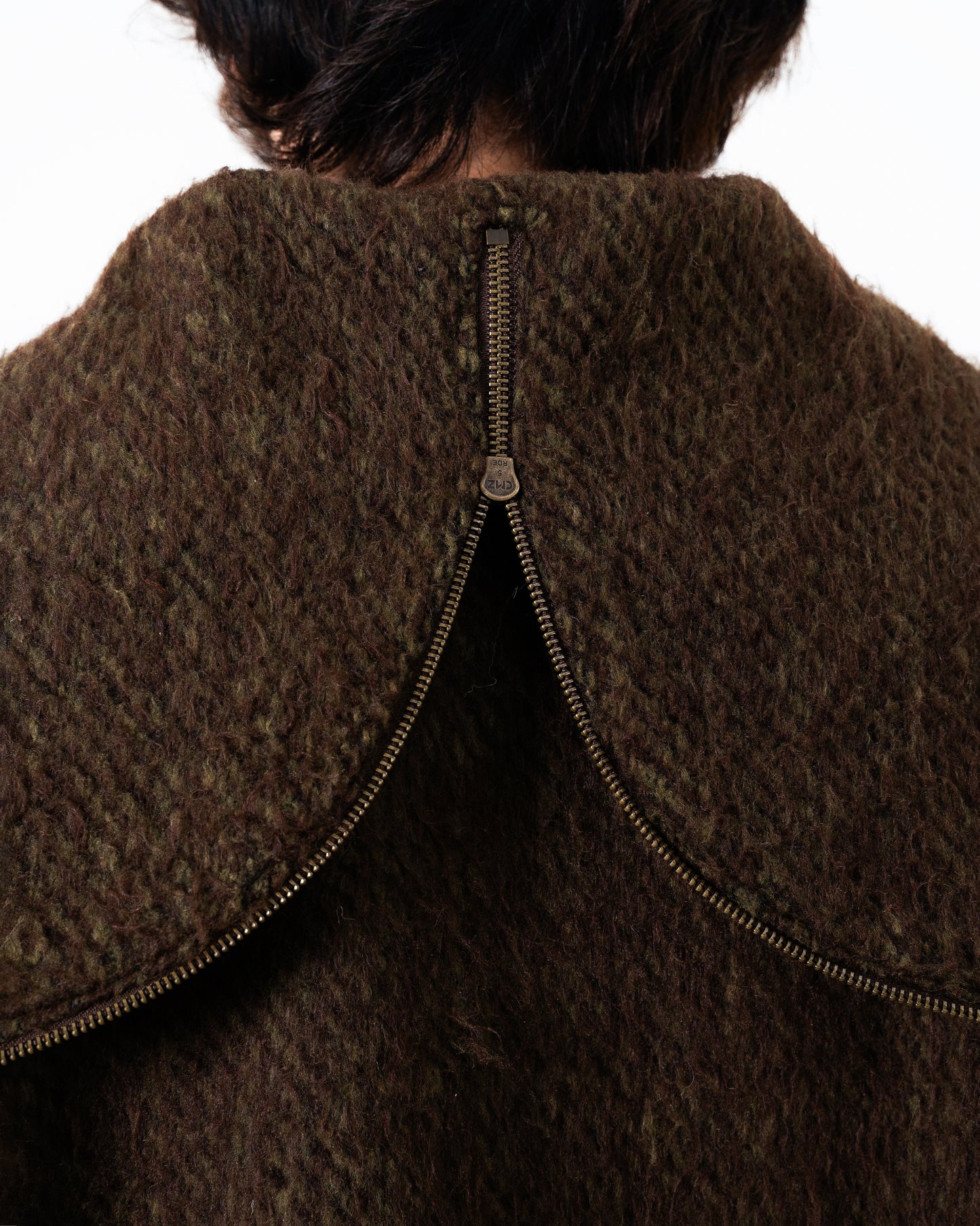 SAILOR COLLAR SHAGGY HOODIE