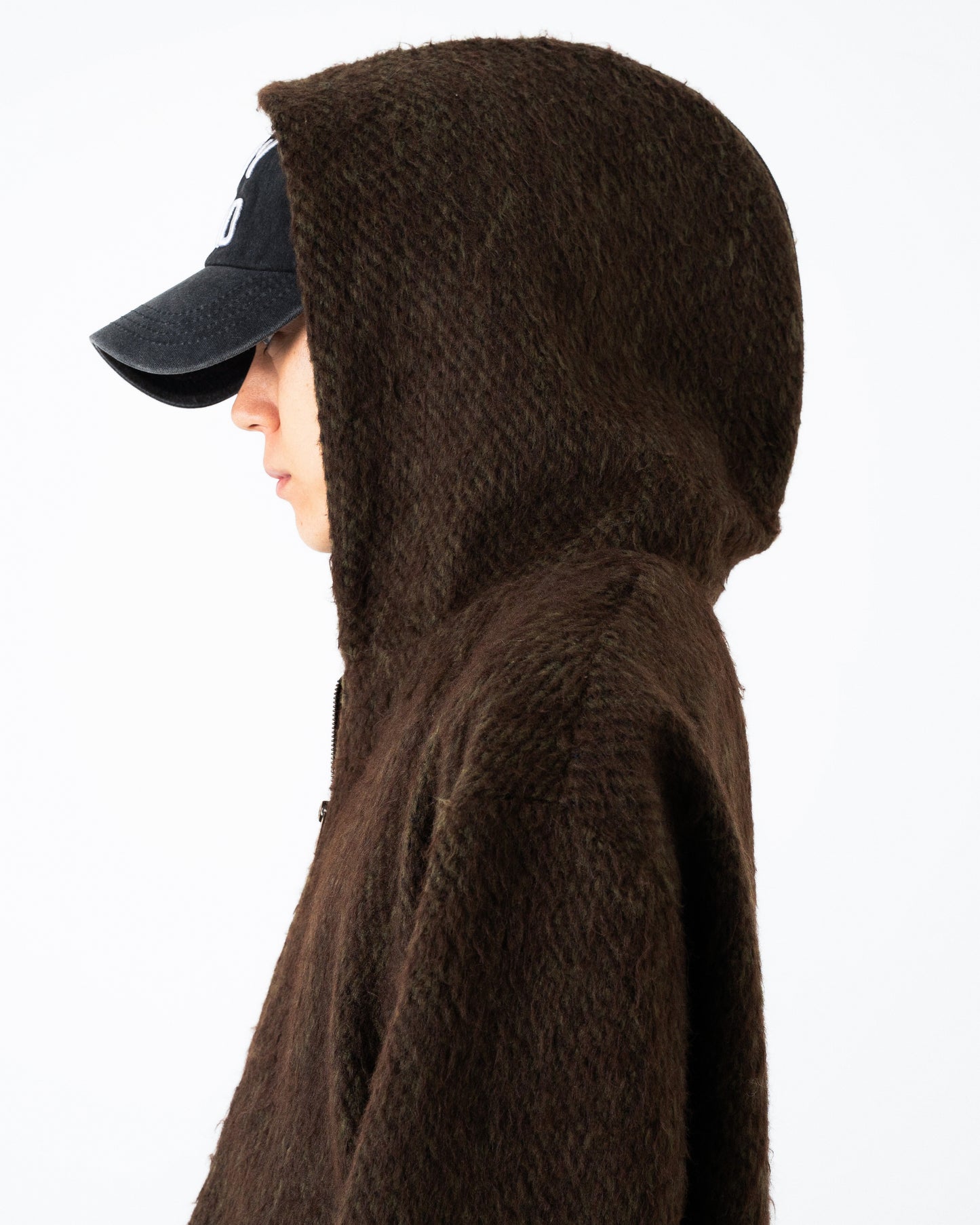 SAILOR COLLAR SHAGGY HOODIE