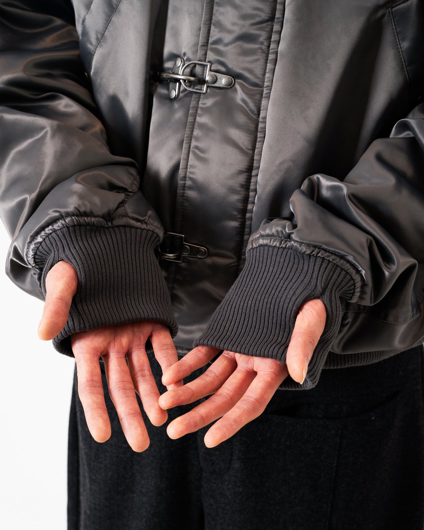 DETACHABLE COLLAR FIREMAN BOMBER JACKET