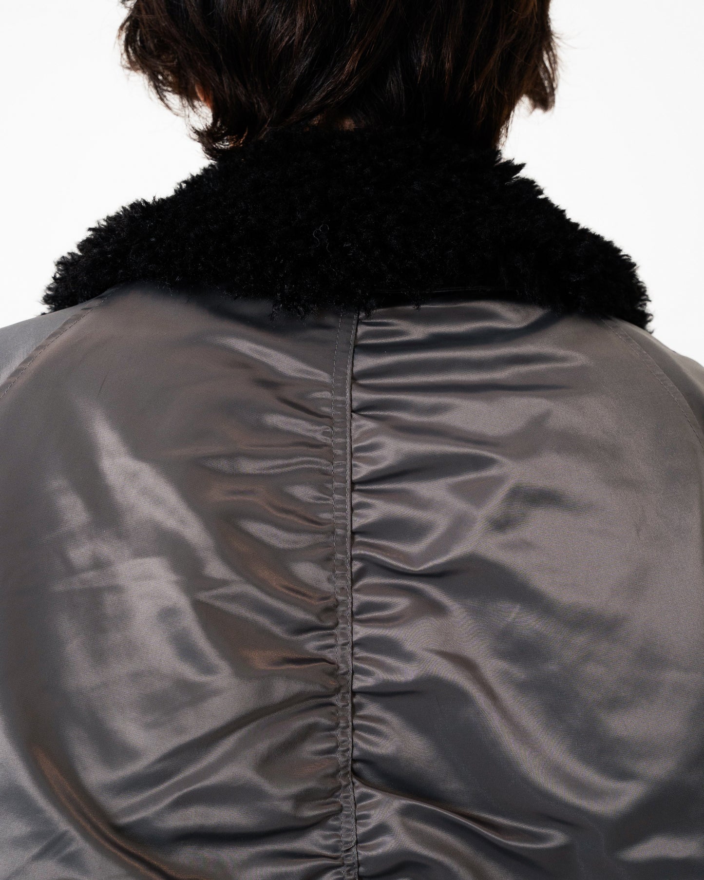 DETACHABLE COLLAR FIREMAN BOMBER JACKET