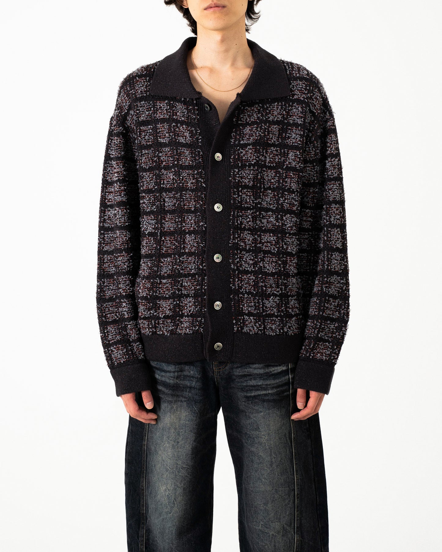 RAME TWEED KNIT L/S SHIRT